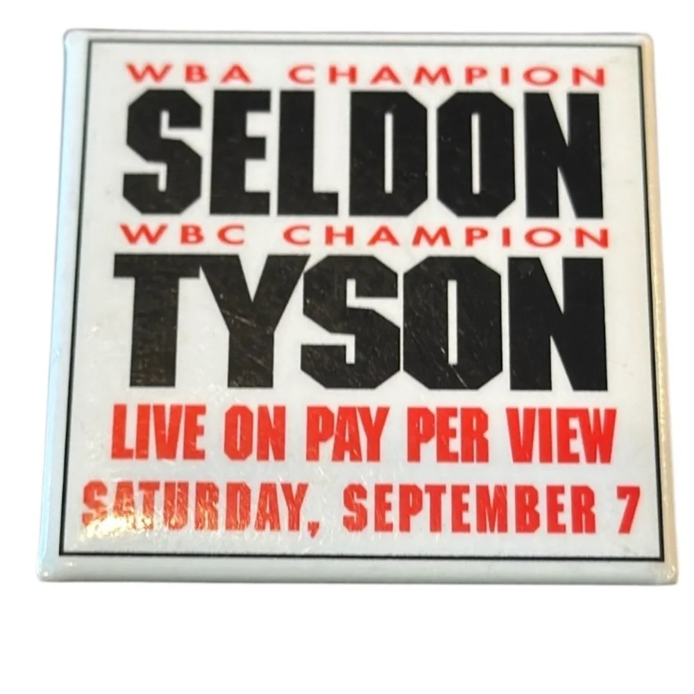 Seldon VS Tyson Boxing Pay Per View 1997  Event Pin NWOT